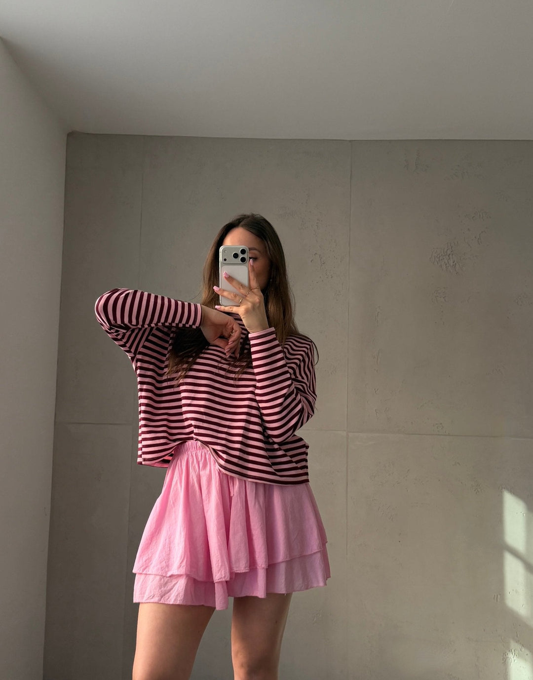 Mullet - Striped long-sleeved sweatshirt with round neck
