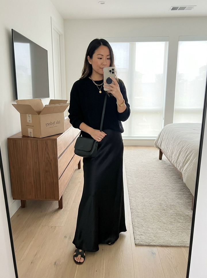 Isolde Knit & Satin Ensemble