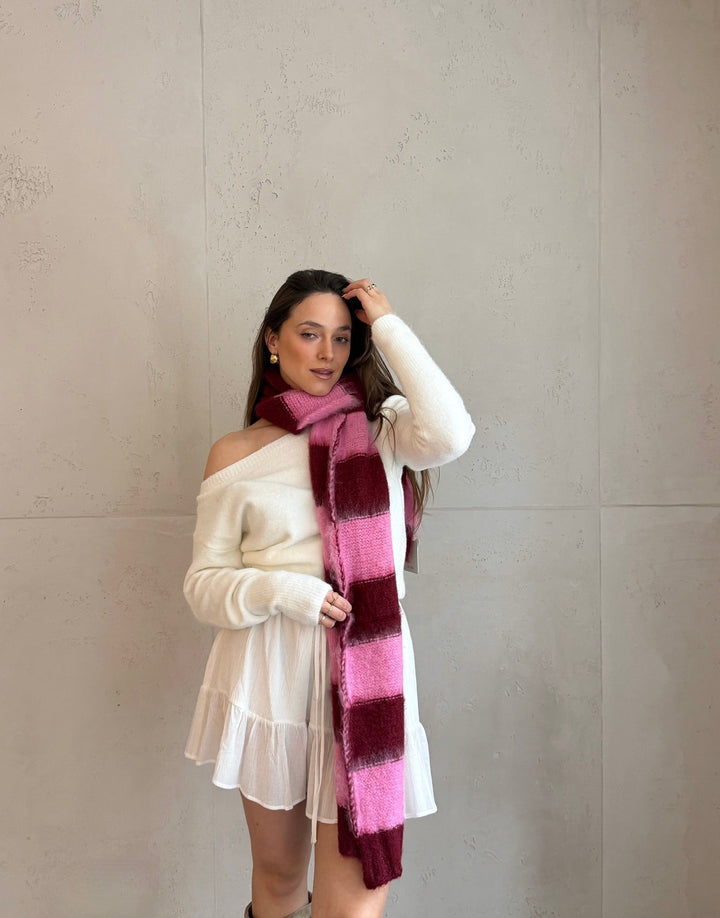Warriewood - XXL scarf with wide stripes & extra long