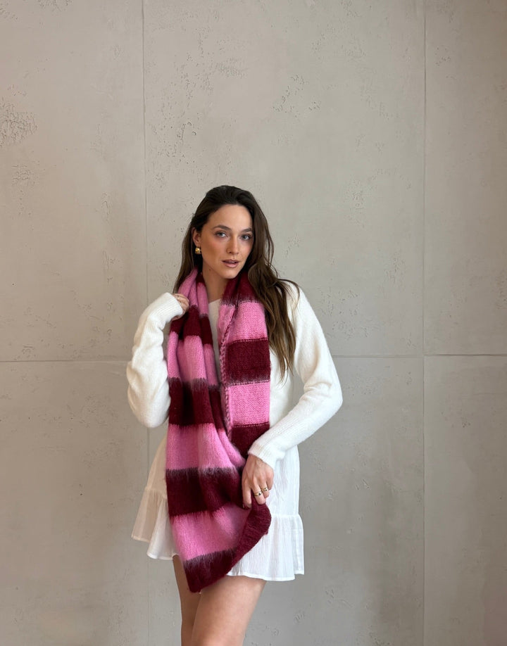 Warriewood - XXL scarf with wide stripes & extra long
